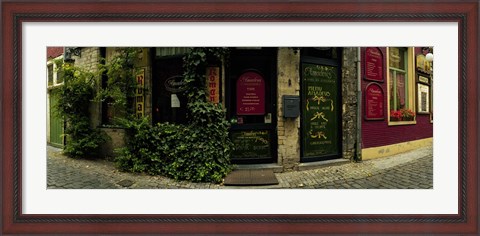 Framed Street corner, Patershol, Ghent, East Flanders, Flemish Region, Belgium Print
