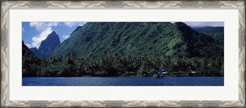 Framed Trees on the coast, Tahiti, French Polynesia Print