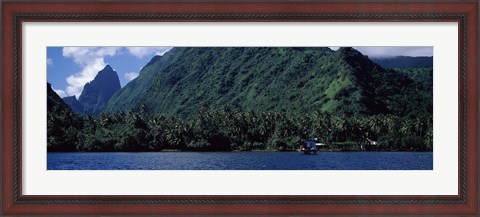 Framed Trees on the coast, Tahiti, French Polynesia Print