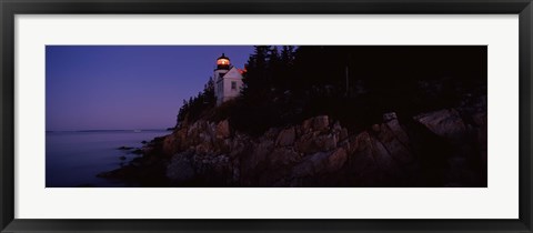 Framed Bass Head Lighthouse, Bass Harbor, Mount Desert Island, Maine Print