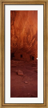 Framed House Of Fire, Anasazi Ruins, Mule Canyon, Utah, USA Print