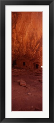 Framed House Of Fire, Anasazi Ruins, Mule Canyon, Utah, USA Print