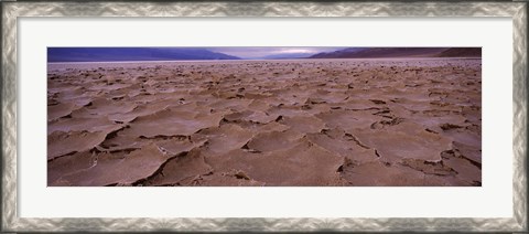 Framed Textured salt flats, Death Valley National Park, California, USA Print