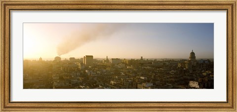 Framed Old Havana, Cuba with Smokestack Print