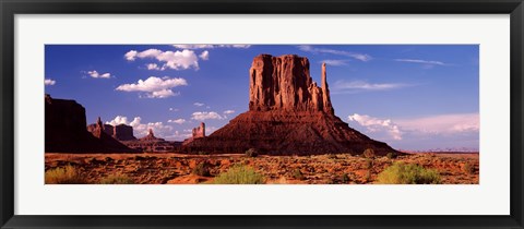Framed Rock formations on a landscape, The Mittens, Monument Valley Tribal Park, Monument Valley, Utah, USA Print