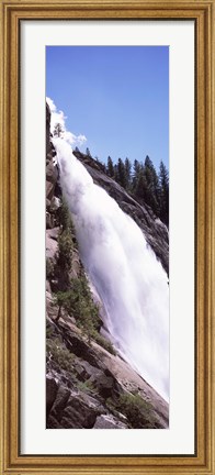 Framed Low angle view of a waterfall, Nevada Fall, Yosemite National Park, California, USA Print