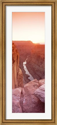 Framed River passing Through a Canyon,North Rim, Grand Canyon National Park Print