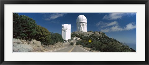 Framed Road leading to observatory, Kitt Peak National Observatory, Arizona, USA Print