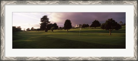 Framed Trees in a golf course, Montecito Country Club, Santa Barbara, California, USA Print