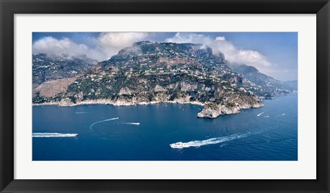 Framed Town at the waterfront, Amalfi Coast, Salerno, Campania, Italy Print