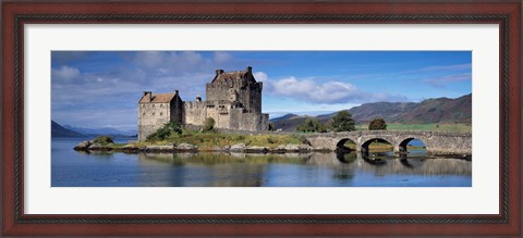 Framed Castle on an island, Eilean Donan, Loch Duich, Dornie, Highlands Region, Scotland Print