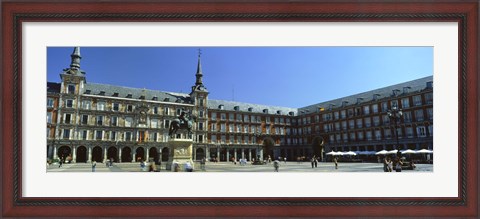 Framed Tourists at a palace, Plaza Mayor, Madrid, Spain Print