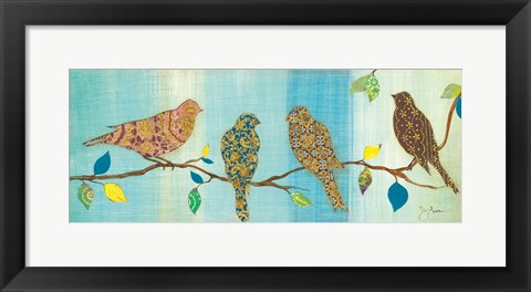 Framed Bird Chat II Print