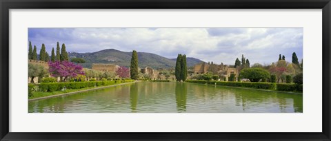 Framed Pond at a villa, Hadrian&#39;s Villa, Tivoli, Lazio, Italy Print