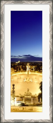 Framed Town square with St. Peter&#39;s Basilica in the background, Piazza del Popolo, Rome, Italyy (vertical) Print