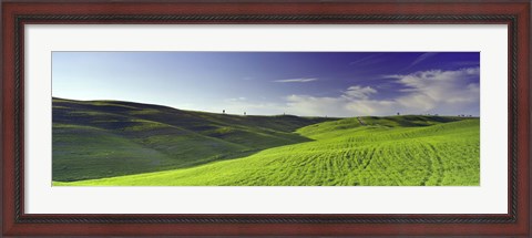 Framed Clouds over landscape, Val D&#39;Orcia, Siena Province, Tuscany, Italy Print
