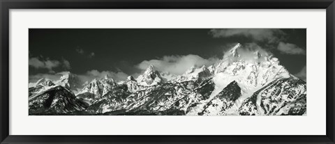 Framed Mountain range, Grand Teton National Park, Wyoming, USA Print