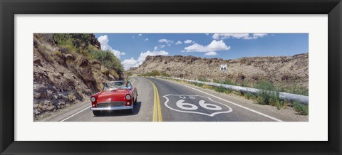 Framed Vintage car on Route 66, Arizona Print
