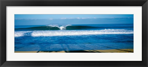 Framed Waves in the ocean, North Shore, Oahu, Hawaii Print