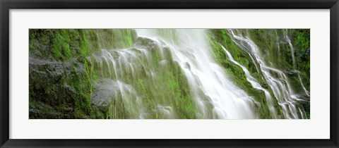 Framed Waterfall in a forest, USA Print