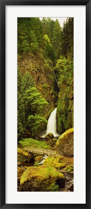 Framed Waterfall in the Columbia River Gorge, Oregon, USA Print
