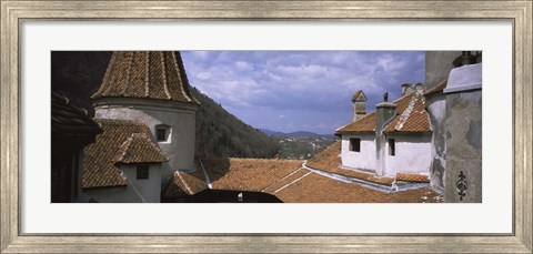Framed Courtyard of a castle, Bran Castle, Brasov, Transylvania, Mures County, Romania Print