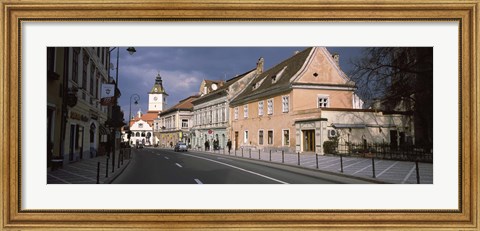 Framed Church in a city, Black Church, Brasov, Transylvania, Romania Print