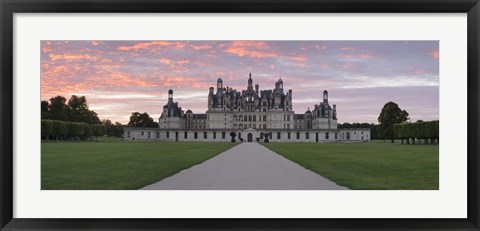 Framed Facade of a castle, Chateau Royal De Chambord, Loire-Et-Cher, Loire Valley, Loire River, Region Centre, France Print