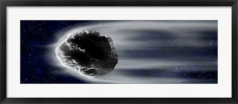 Framed Comet in space Print