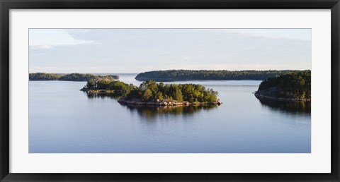 Framed Small islands in the sea, Stockholm Archipelago, Sweden Print