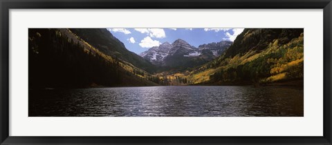 Framed Lake with mountain range in the background, Aspen, Pitkin County, Colorado, USA Print