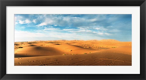 Framed Sahara Desert landscape, Morocco Print