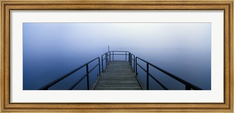 Framed Pier on a lake, Herrington Manor Lake, Garrett County, Maryland, USA Print