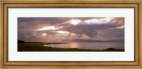 Framed Cuillins hills and Scalpay from across Broadford Bay, Isle of Skye, Scotland Print