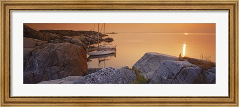 Framed Sailboats on the coast, Lilla Nassa, Stockholm Archipelago, Sweden Print
