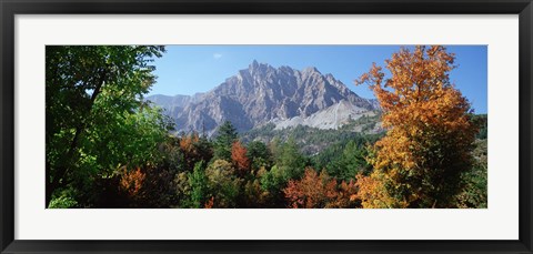 Framed Pelens Needle in autumn, French Riviera, Provence-Alpes-Cote d&#39;Azur, France Print