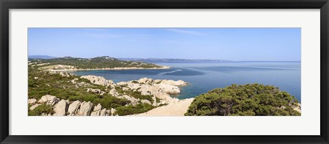 Framed Coastline, Punta Sardegna, Sardinia, Italy Print