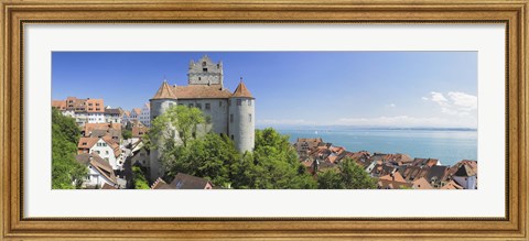 Framed Castle on a hill, Meersburg Castle, Lake Constance, Baden-Wurttemberg, Germany Print