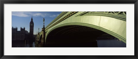 Framed Westminster Bridge, Big Ben, Houses Of Parliament, City Of Westminster, London, England Print