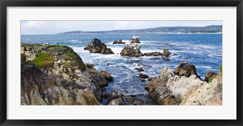Framed Rock formations on the coast, Point Lobos State Reserve, Carmel, Monterey County, California Print