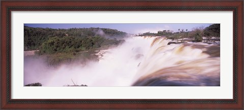Framed Waterfall after heavy rain, Iguacu Falls, Argentina-Brazil Border Print