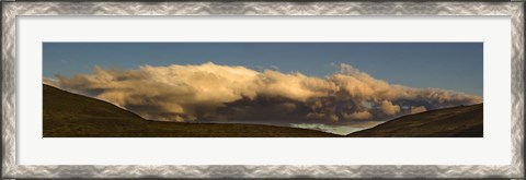 Framed Clouds over a hill Print