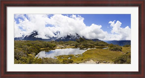 Framed Clouds over mountains, Key Summit, Fiordland National Park, South Island, New Zealand Print