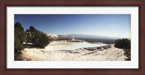 Framed Hot springs and Travertine Pool, Pamukkale, Turkey Print