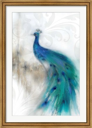 Framed Jewel Plumes II Print