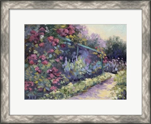 Framed Monet&#39;s Garden VI Print
