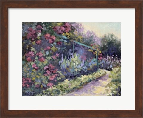Framed Monet&#39;s Garden VI Print