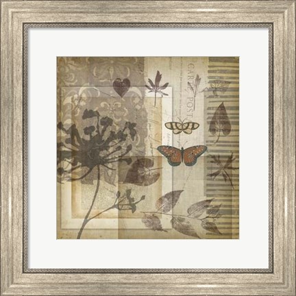 Framed Small Notebook Collage I Print