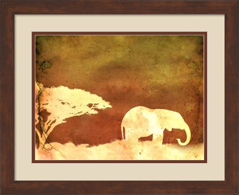 Framed Safari Sunrise I Print