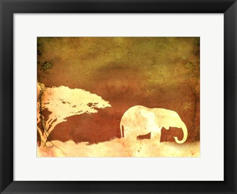 Framed Safari Sunrise I Print
